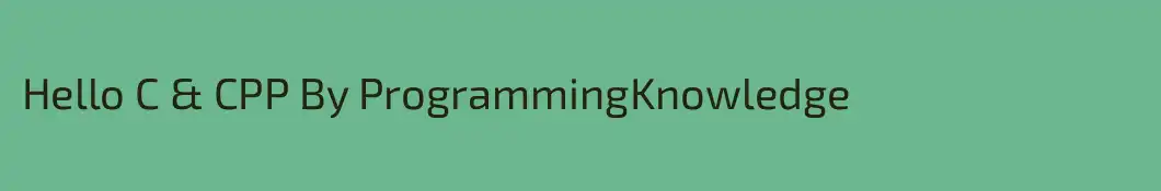 Hello C & CPP By ProgrammingKnowledge